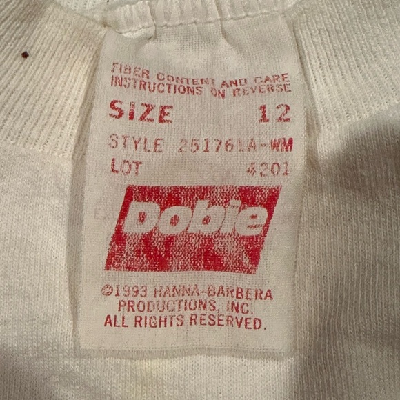 Vintage 90s Pebbles and Bam Bam kids t shirt. Size 12. - Picture 3 of 4